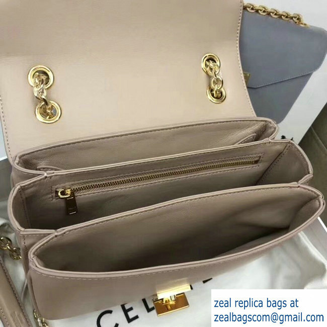 Celine Shiny Calfskin Medium C Bag Beige 187253 2019