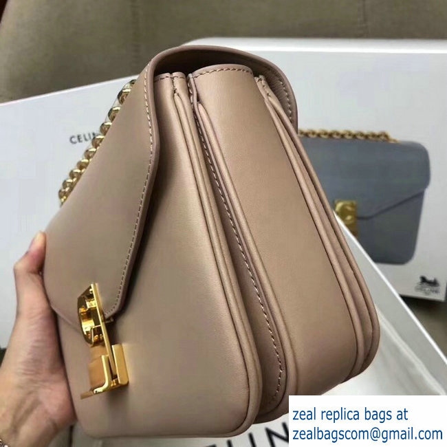 Celine Shiny Calfskin Medium C Bag Beige 187253 2019