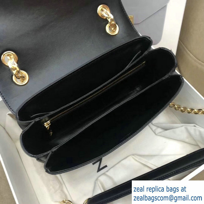 Celine Shiny Calfskin Medium C Bag Black 187253 2019 - Click Image to Close