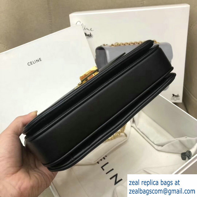 Celine Shiny Calfskin Medium C Bag Black 187253 2019