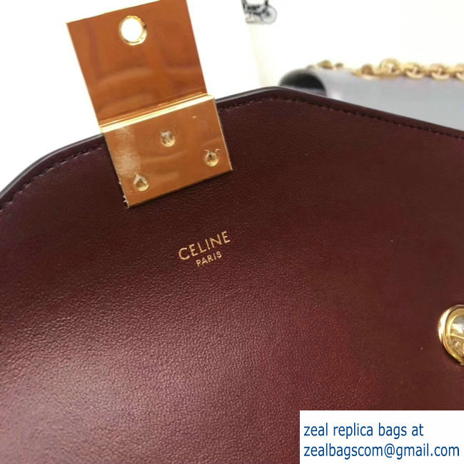 Celine Shiny Calfskin Medium C Bag Burgundy 187253 2019 - Click Image to Close