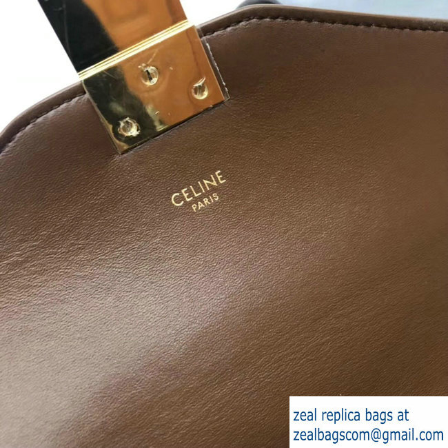 Celine Shiny Calfskin Medium C Bag Coffee 187253 2019 - Click Image to Close