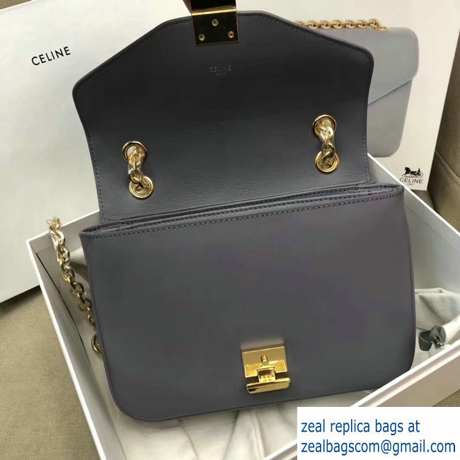 Celine Shiny Calfskin Medium C Bag Gray 187253 2019 - Click Image to Close