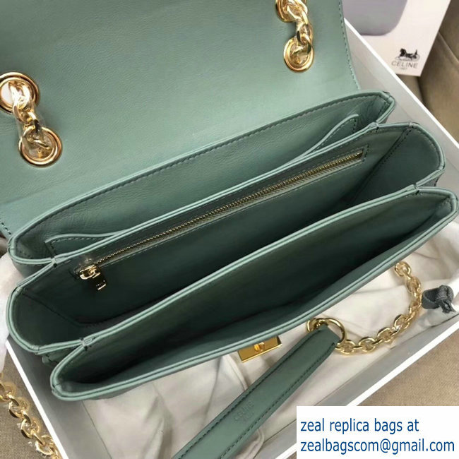 Celine Shiny Calfskin Medium C Bag Light Green 187253 2019 - Click Image to Close