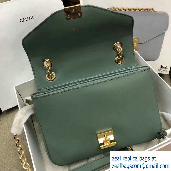 Celine Shiny Calfskin Medium C Bag Light Green 187253 2019