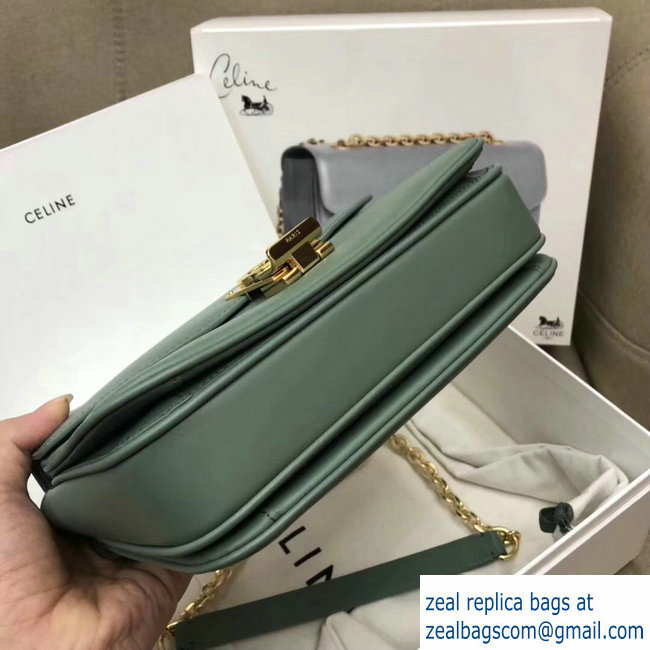 Celine Shiny Calfskin Medium C Bag Light Green 187253 2019 - Click Image to Close