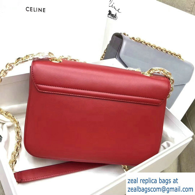 Celine Shiny Calfskin Medium C Bag red 187253 2019