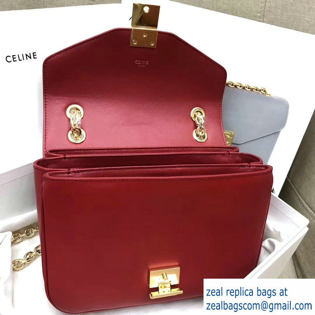 Celine Shiny Calfskin Medium C Bag red 187253 2019 - Click Image to Close