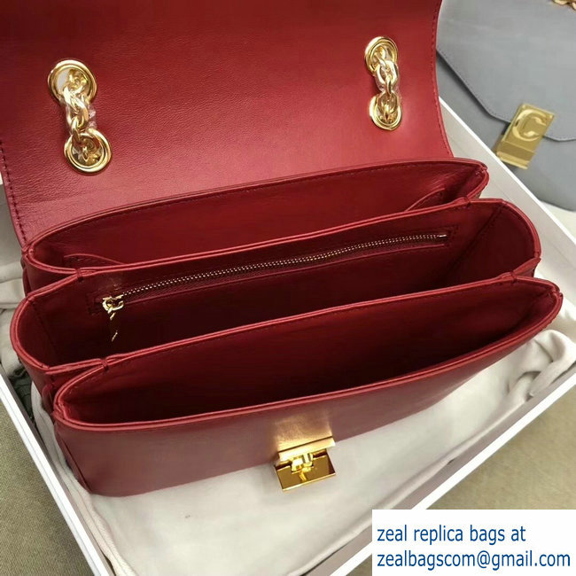 Celine Shiny Calfskin Medium C Bag red 187253 2019