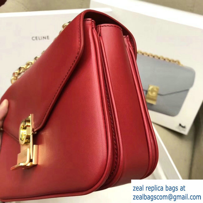 Celine Shiny Calfskin Medium C Bag red 187253 2019 - Click Image to Close