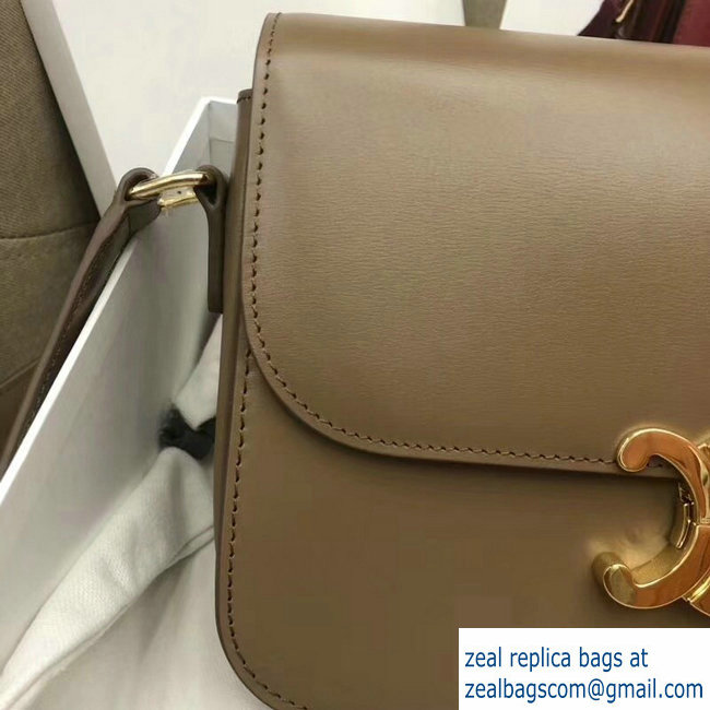 Celine Shiny Calfskin Medium Triomphe Bag Coffee 187363 2019