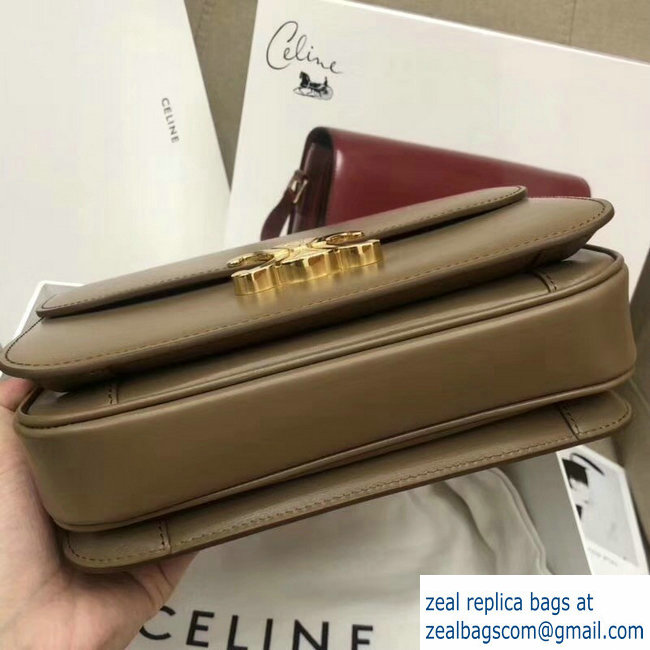 Celine Shiny Calfskin Medium Triomphe Bag Coffee 187363 2019