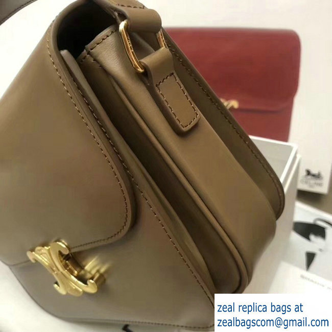 Celine Shiny Calfskin Medium Triomphe Bag Coffee 187363 2019