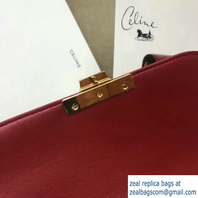 Celine Shiny Calfskin Medium Triomphe Bag Red 187363 2019