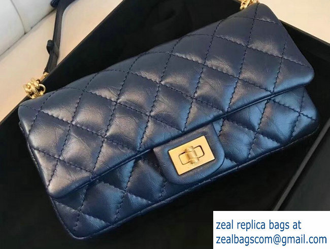 Chanel Aged Calfskin 2.55 Reissue Waist Bag Blue A57791 2018