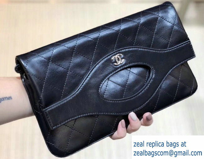 Chanel Calfskin Chanel 31 Pouch Clutch Bag A70520 Black 2018