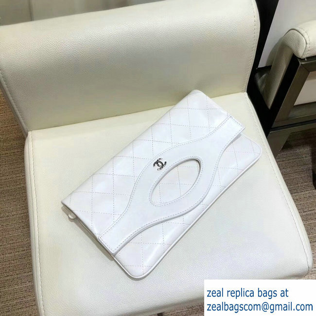 Chanel Calfskin Chanel 31 Pouch Clutch Bag A70520 White 2018