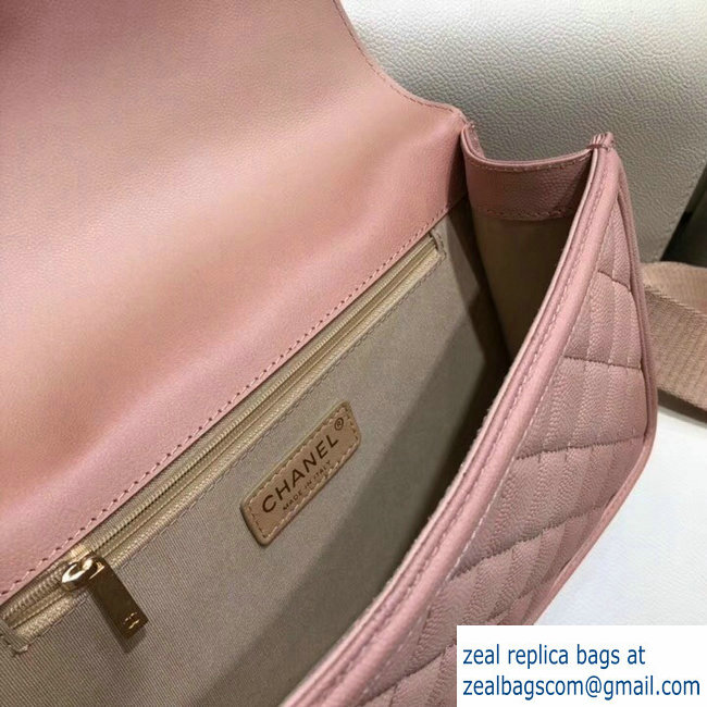 Chanel Caviar Leather Sunset On The Sea Flap Bag AS0062 Nude Pink 2018