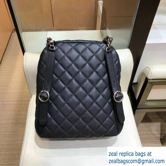 Chanel Grained Calfskin CC Day Backpack Bag Black 2018