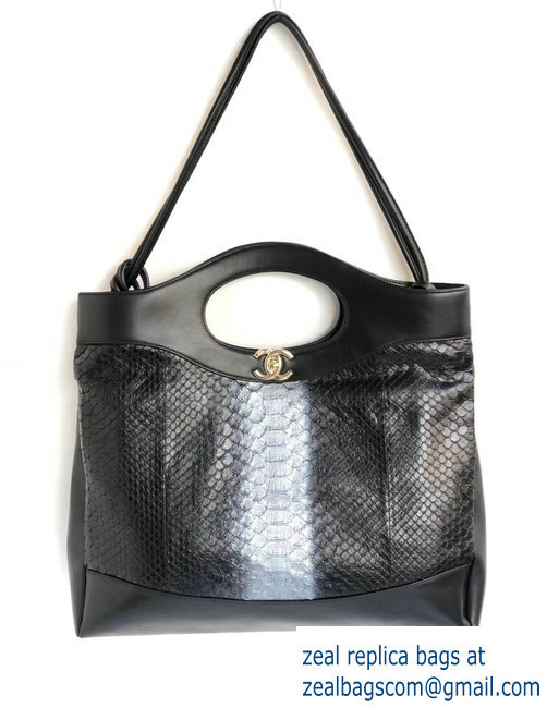 Chanel Python Chanel 31 Medium Shopping Bag balck A57977 2018