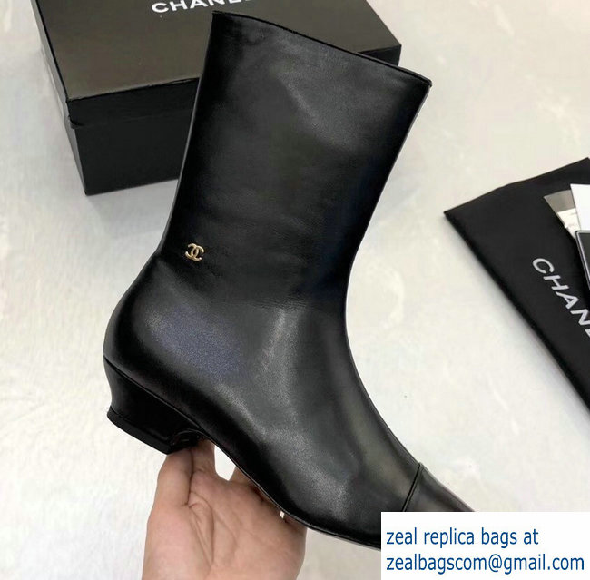 Chanel Short Boots G34284 Black 2018