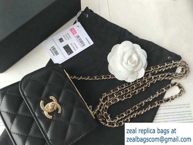 Chanel Trendy CC Mini Clutch with Chain BlackA81633 2018