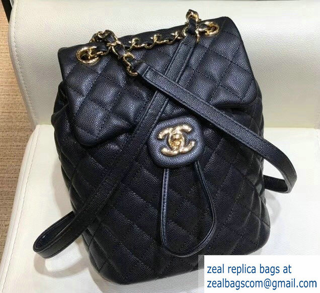 Chanel Urban Spirit Quilting Mini Backpack Bag A69964 Grained Black 2018