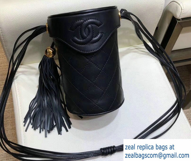 Chanel Vintage Coco Bucket Bag Black A58535 2018