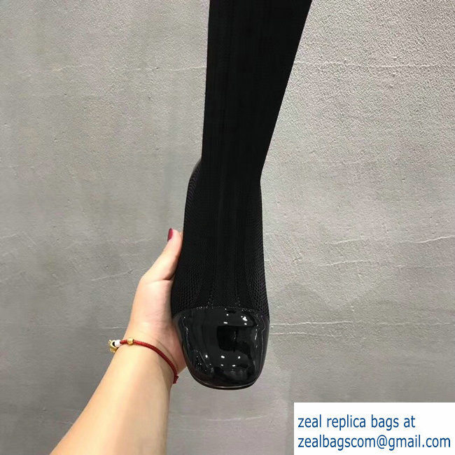 Christian Louboutin Heel 5cm Suede Long Boots black