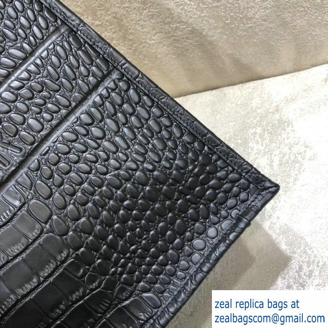 Dior Book Tote Bag in Croco Embossed Pattern Black 2018 - Click Image to Close