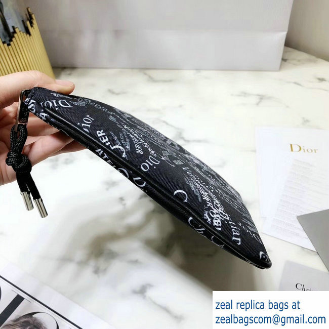 Dior Flat Pouch Clutch Bag All Over Logo 2018