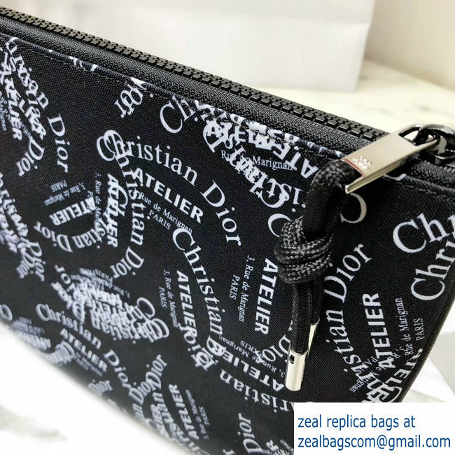 Dior Flat Pouch Clutch Bag All Over Logo 2018