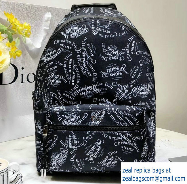 Dior Rider Rucksack Backpack Bag All Over Logo 2018