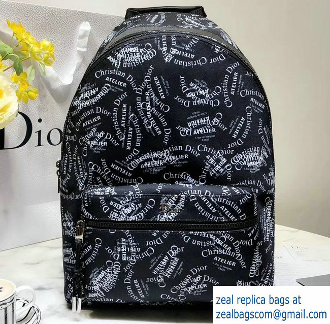 Dior Rider Rucksack Backpack Bag All Over Logo 2018 - Click Image to Close