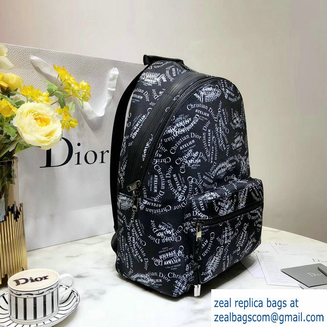 Dior Rider Rucksack Backpack Bag All Over Logo 2018