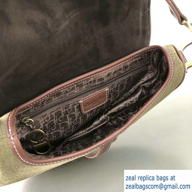 Dior Saddle Bag in Canvas Green 2018