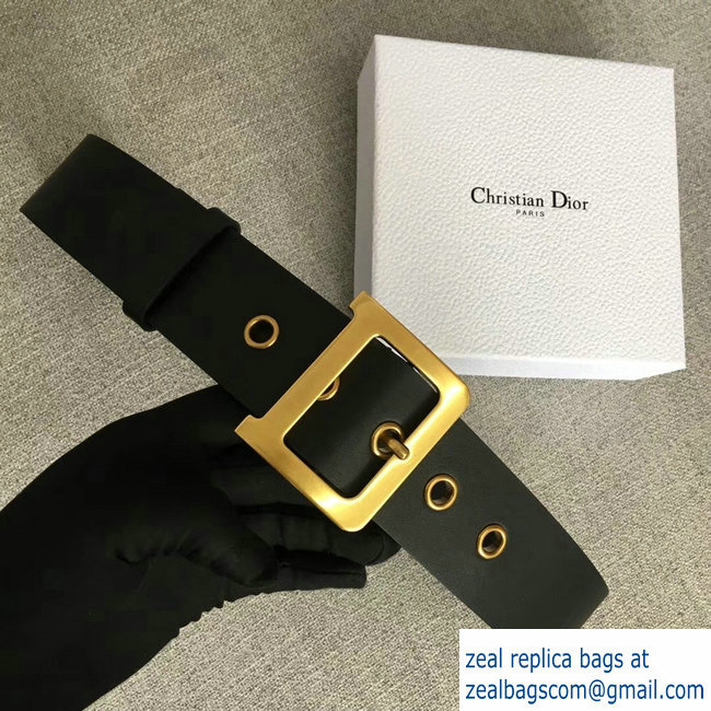 Dior Width 5cm Diorquake Belt Black In Calfskin With D Buckle 2018