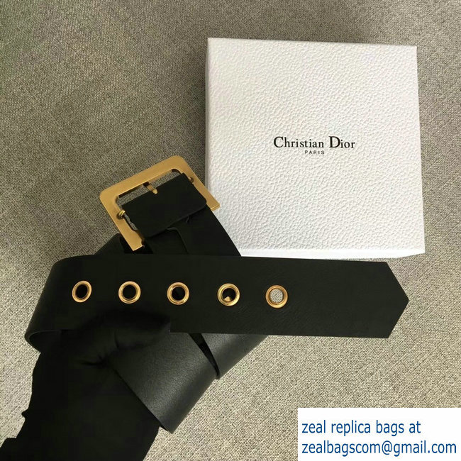 Dior Width 5cm Diorquake Belt Black In Calfskin With D Buckle 2018 - Click Image to Close