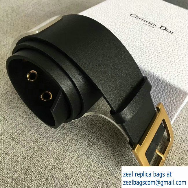 Dior Width 5cm Diorquake Belt Black In Calfskin With D Buckle 2018