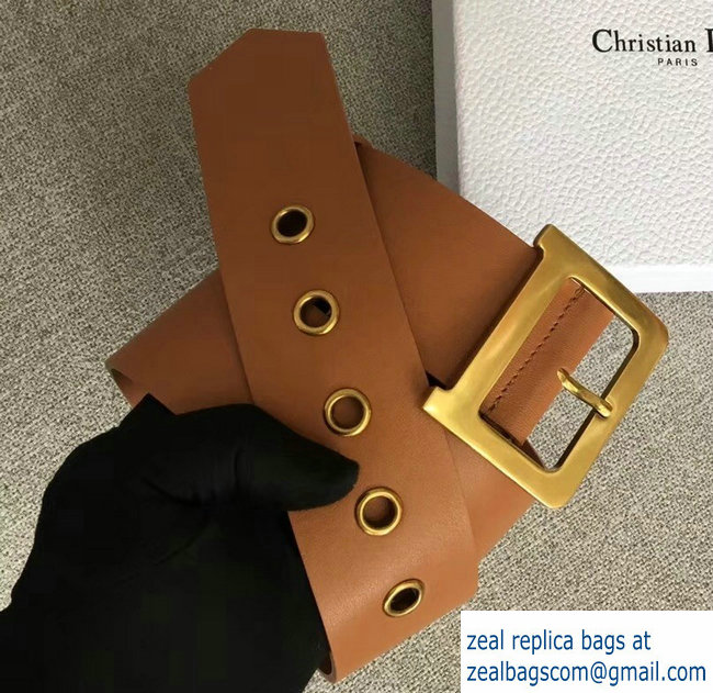 Dior Width 5cm Diorquake Belt Brown In Calfskin With D Buckle 2018