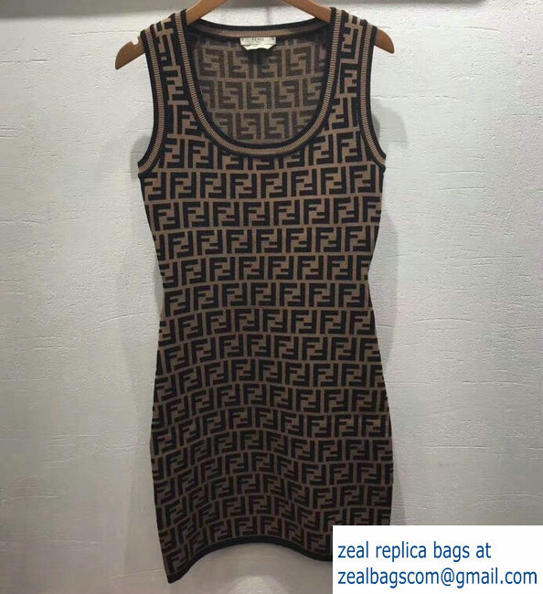 Fendi FF Logo Tank Top Dress 2019 - Click Image to Close