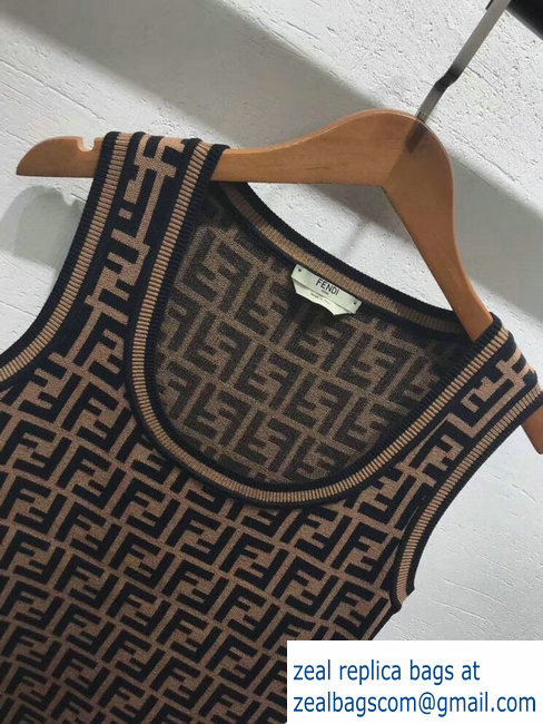 Fendi FF Logo Tank Top Dress 2019 - Click Image to Close