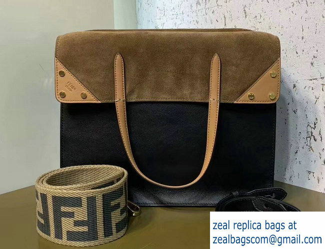 Fendi Flip Large Tote Bag Black 2019 - Click Image to Close