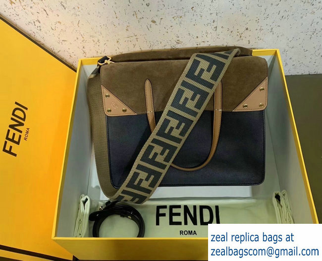 Fendi Flip Large Tote Bag Black 2019