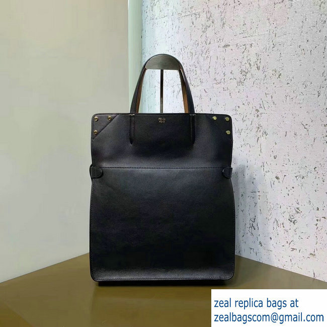 Fendi Flip Large Tote Bag Black 2019