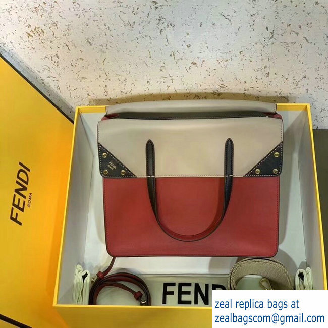 Fendi Flip Large Tote Bag Red 2019 - Click Image to Close