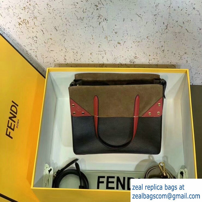 Fendi Flip Regular Medium Tote Bag Black 2019 - Click Image to Close