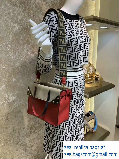 Fendi Flip Regular Medium Tote Bag Red 2019