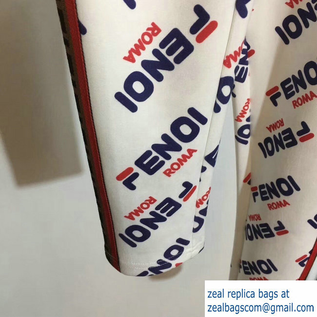 Fendi Mania Logo Pants White 2019