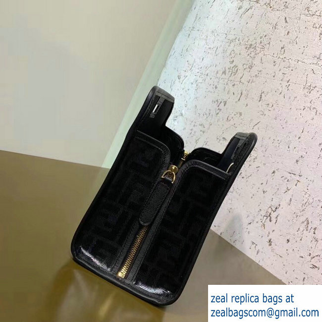 Fendi Mania Logo Peekaboo Cover Case Black/White/Yellow 2019